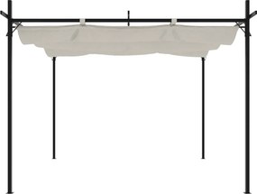 vidaXL Πέργκολα με Πτυσσόμενη Οροφή Κρεμ 295 x 292 x 230 εκ.