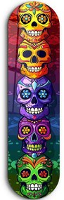 Πίνακας Γυάλινος Sugar Skulls 226SNG1111 20x80cm Multi Wallity Κάθετοι Γυαλί