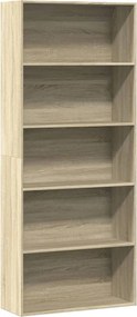 vidaXL Βιβλιοθήκη Sonoma Δρυς 80 x 30 x 189 εκ. Επεξεργασμένο Ξύλο