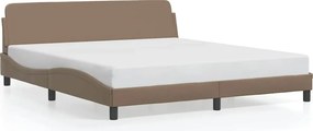 vidaXL Πλαίσιο Κρεβατιού Dover Καπουτσίνο 180x200εκ. Συνθ. Δέρμα