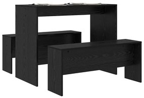 vidaXL Σετ τραπεζαρίας 2 pcs Μαύρη δρυς 97 x 47 x 75 εκ.