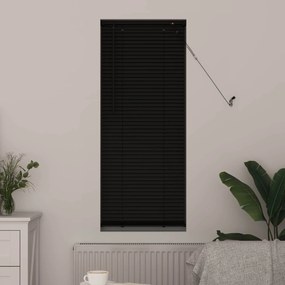 vidaXL Βενετσιάνικη Σκίαση Μαύρο 150 x 50 cm 25 mm PVC