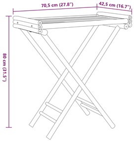 ΤΡΑΠΕΖΙ ΔΙΣΚΟΣ ΠΤΥΣΣΟΜΕΝΟ 70,5 X 42,5 X 80 ΕΚ. ΑΠΟ ΜΠΑΜΠΟΥ 366454