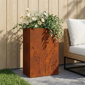 vidaXL Γλάστρα Κήπου Σκ rusty 50 x 30 x 75 εκ