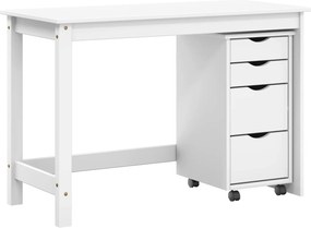 vidaXL Σετ Γραφείου και Κινητού Ντουλαπιού MOSS 2 pcs Λευκό