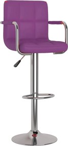 vidaXL Σκαμπό Μπαρ 2 τεμ. Μοβ από Συνθετικό Δέρμα