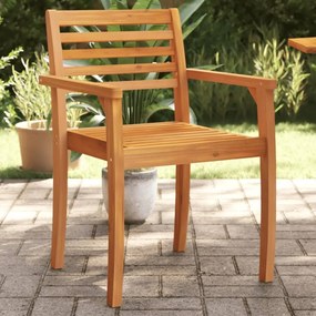 Καρέκλες Κήπου 2 τεμ. 59x55x85 εκ. από Μασίφ Ξύλο Ακακίας - Καφέ