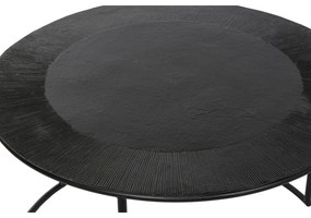 Σετ με 2 τραπέζια DKD Home Decor Μαύρο Μέταλλο Αλουμίνιο 76 x 76 x 44 cm