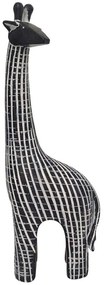 Διακοσμητική Καμηλοπάρδαλη Kamilo 022120 12x7x36cm Black-White Πολυρεσίνη