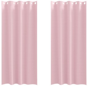 vidaXL Κουρτίνες 2 pcs Μωρουδίστικο Ροζ 225 x 140 εκ. Πολυεστέρας