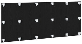 vidaXL Κεφαλάρι Κρεβατιού Μαύρο Δρυς 200x1,5x80 εκ. Κατασκευασμένη Ξυλεία