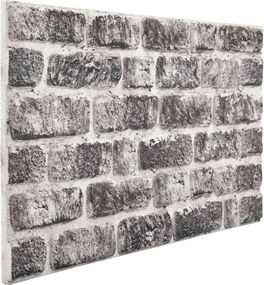 vidaXL Πάνελ τοίχου 10 pcs Σκούρο Γκρι και Λευκό 100 x 50 cm Αφρός EPS