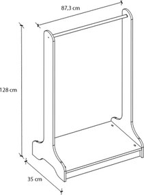 Έπιπλο εισόδου Belgum Megapap χρώμα λευκό 87,3x35x128εκ.