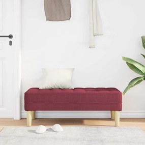 vidaXL παγκάκι με μαξιλάρι Κόκκινο 113 x 57 x 39 εκ. ύφασμα