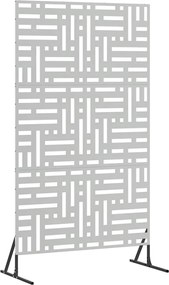 vidaXL Οθόνη Ιδιωτικότητας 100 x 50 x 180 εκ. Γαλβανισμένος Χάλυβας