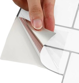 vidaXL Πλακάκι ψαροκόκαλο 20 pcs Λευκό Γκρι 30 x 30 cm