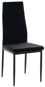 Καρέκλα ArteLibre ROSE Μαύρο Βελούδο 53x39x96cm-14320024