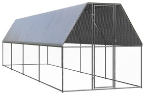 vidaXL Κοτέτσι - Κλουβί Εξωτ. Χώρου 2x8x2 μ. από Γαλβανισμένο Χάλυβα
