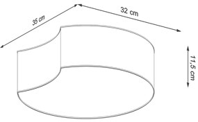 Sollux Φωτιστικό οροφής Circle 2,PVC,2xE27/60w