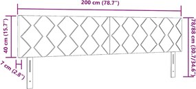 vidaXL Κεφαλάρι Σκούρο Πράσινο 200 cm Βελούδο