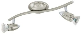 Φωτιστικό σποτ διφωτο ράγα MAGNUM LED νίκελ ματ Eglo-92642-Νίκελ Ματ 92642