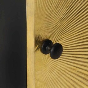 vidaXL Κομοδίνο 40 x 30 x 50 εκ. Ορειχάλκινη Πρόσοψη Μασίφ Ξύλο Μάνγκο