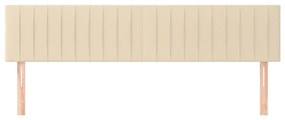 vidaXL Κεφαλάρια Κρεμ 160x5x78/88 εκ. Ύφασμα