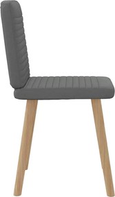vidaXL Καρέκλες Τραπεζαρίας 2 τεμ Σκ. Γκρι Υφασμάτινες