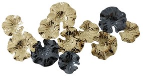 Διακοσμητικό Τοίχου Merinda 345-000015 88x47x5cm Gold-Black Inart Μέταλλο