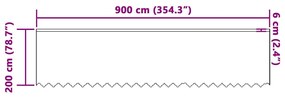 vidaXL Κουρτίνες με κουρτίνες Λευκό 900 x 200 εκ. Πολυεστέρας