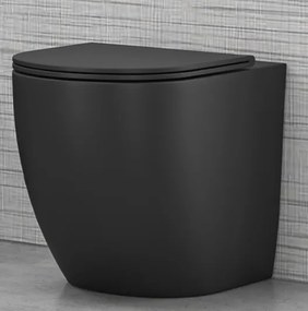 Karag Milos LT 2141D Black Mat Rimless - Λεκάνη Δαπέδου