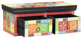 vidaXL Ντουλάπι TV Πολύχρωμο 60 x 30 x 24 εκ Μασίφ ξύλο μάνγκο