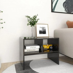 vidaXL Τραπέζι Βοηθητικό Γυαλιστερό Μαύρο 60 x 40 x 45 εκ. Μοριοσανίδα