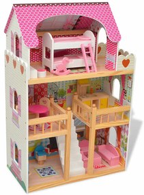 vidaXL Κουκλόσπιτο 3 Ορόφων 60 x 30 x 90 εκ. Ξύλινο