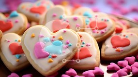 Intra Συλλεκτικό Ξύλινο Παζλ Plywood  4mm - Cookies σε σχήμα καρδιάς σε ψεκασμούς Σε Ξύλινο Κουτί - Διαστάσεις: 10x10 cm – 25 κομμάτια