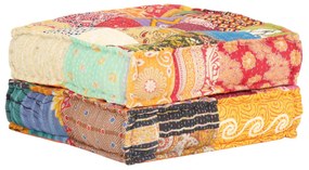 Πουφ Patchwork 60 x 70 x 36 εκ. Υφασμάτινο - Πολύχρωμο