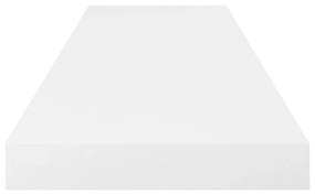 vidaXL Ράφια Τοίχου Γυαλιστερά Άσπρα 2 Τεμάχια 80x23,5x3,8 εκ. MDF