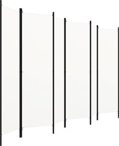 vidaXL Διαχωριστικό Δωματίου με 6 Πάνελ Λευκό 300 x 180 εκ.