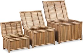 vidaXL Κουτιά Αποθήκευσης 3 τεμ. από Μπαμπού