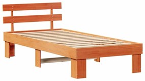 vidaXL Σκελετός Κρεβατιού Καφέ 80 x 200 cm Μασίφ ξύλο πεύκου
