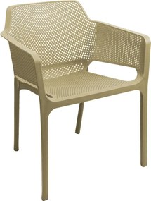 Πολυθρόνα Oviez pakoworld pp σε cappuccino απόχρωση 59x58x79εκ