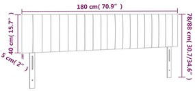 Κεφαλάρια Κρεβατιού 2 τεμ. Σκούρο Καφέ 90x5x78/88εκ. Υφασμάτινο - Καφέ