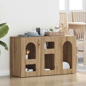 vidaXL Πλαϊνό γραφείο ELST Artisan Oak 100 x 35 x 59 εκ
