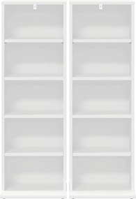 vidaXL Ντουλάπα CD 2 τμχ. Λευκό 33 x 23,5 x 97,5 εκ.
