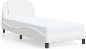 vidaXL Πλαίσιο Κρεβατιού με LED Χωρίς Στρώμα Zadar Λευκό 100x200 εκ.