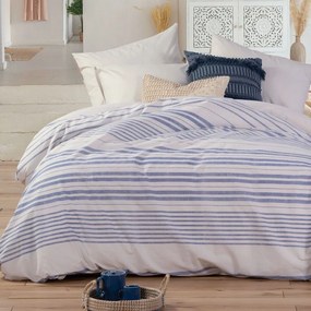 Σεντόνια Mercury (Σετ 4τμχ) White-Blue Nef-Nef Υπέρδιπλο 240x270cm 100% Βαμβάκι