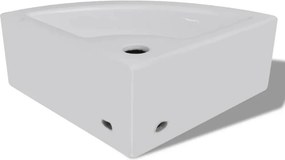 vidaXL Νιπτήρας με Οπή Υπερχείλισης Λευκός 45 x 32 x 12,5 εκ.