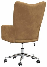 vidaXL Πολυθρόνα Relax Καφέ Βελούδινη