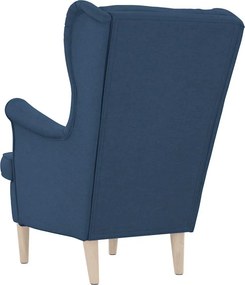 vidaXL πολυθρόνα μπλε 74x84x100 cm Ύφασμα