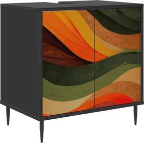vidaXL Ντουλάπι Μπάνιου BONN Μαύρη Δρυς 60 x 40 x 61 εκ